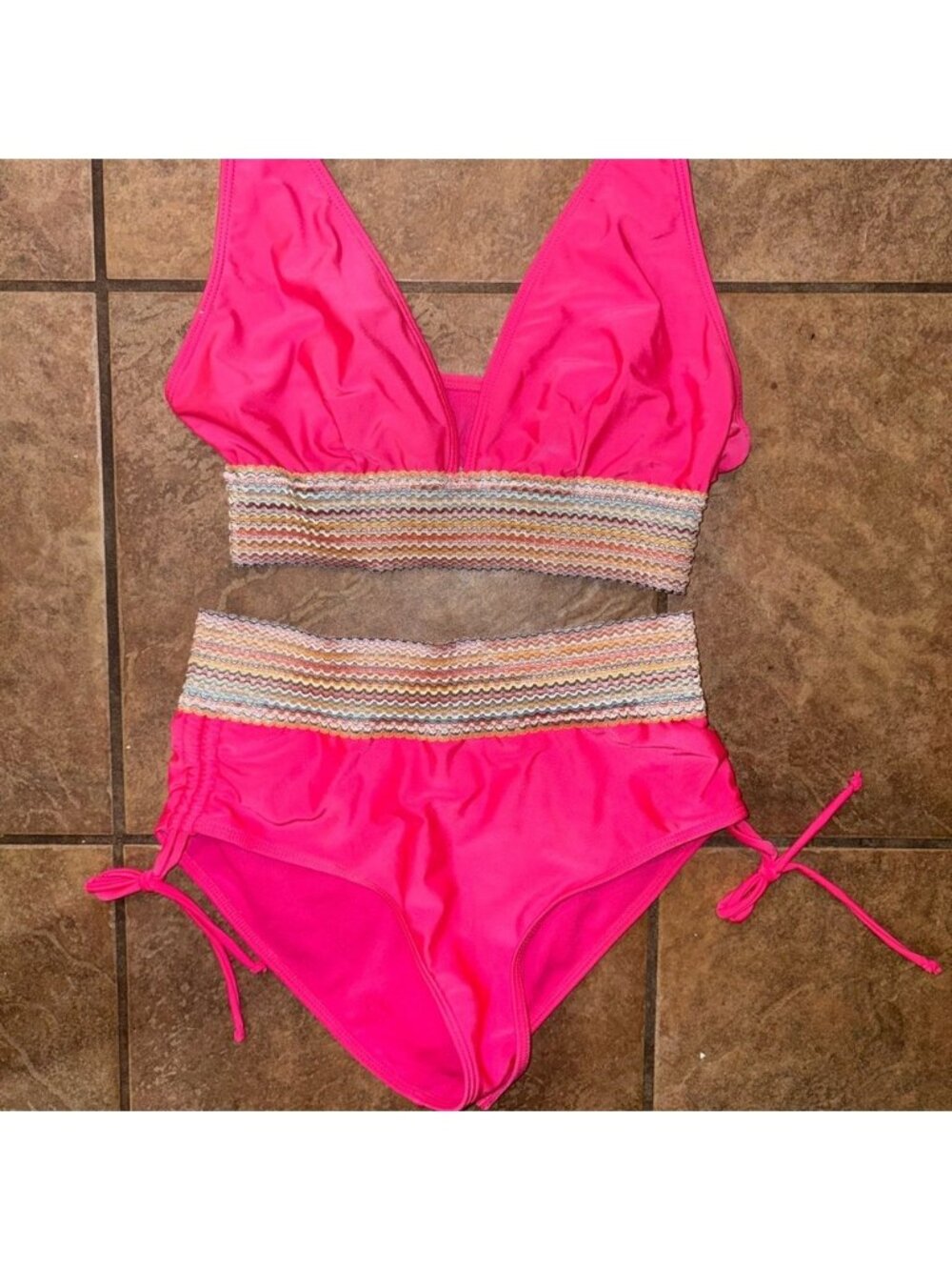 Kids Swimwear Set in Vibrant Pink